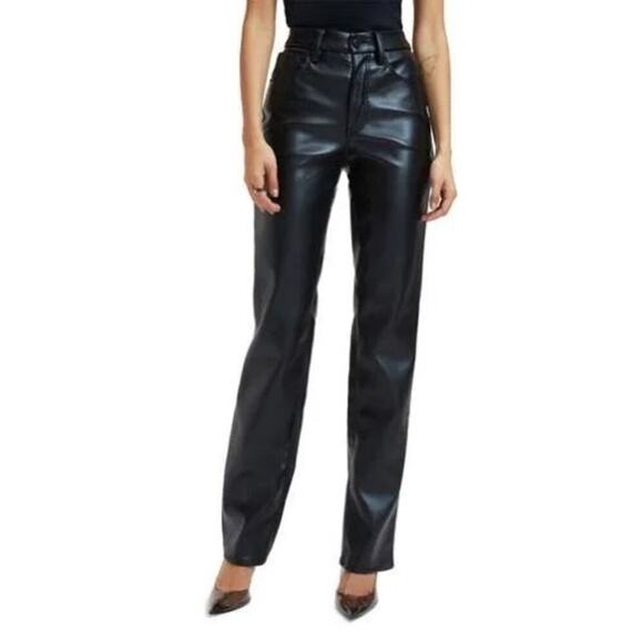 NWT Good American Better Than Leather Good Icon Pants Size 8 - Picture 1 of 6